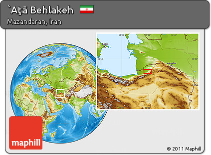 Physical Location Map of `Aţā Behlakeh