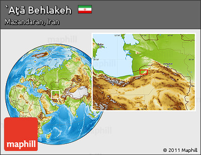 Physical Location Map of `Aţā Behlakeh