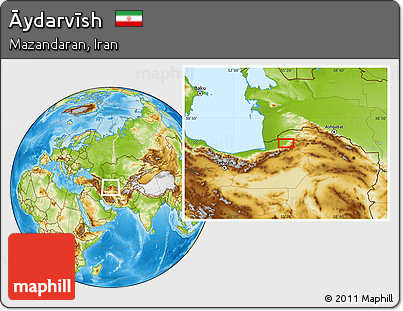Physical Location Map of Āydarvīsh