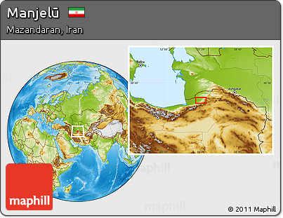 Physical Location Map of Manjelū