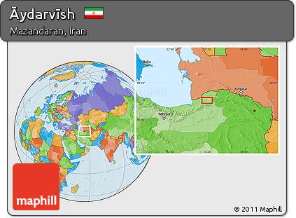 Political Location Map of Āydarvīsh