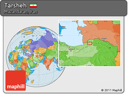 Political Location Map of Tarsheh