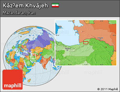 Political Location Map of Kāz̧em Khvājeh