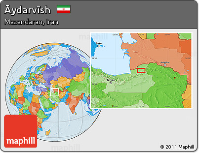 Political Location Map of Āydarvīsh