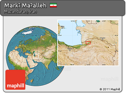 Satellite Location Map of Markī Maḩalleh
