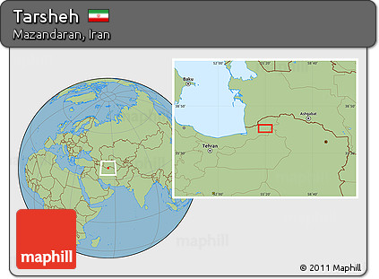 Savanna Style Location Map of Tarsheh