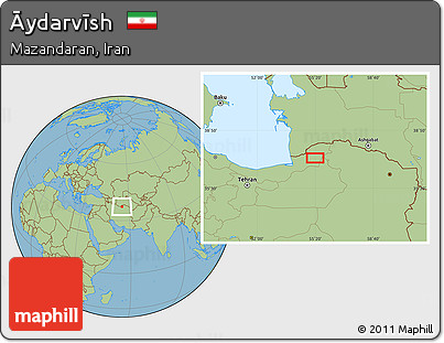 Savanna Style Location Map of Āydarvīsh