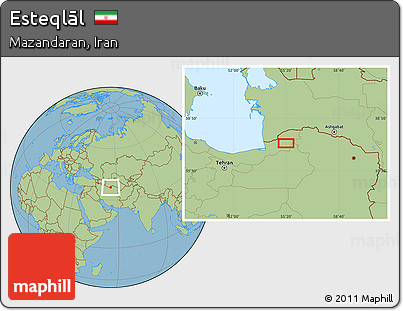 Savanna Style Location Map of Esteqlāl