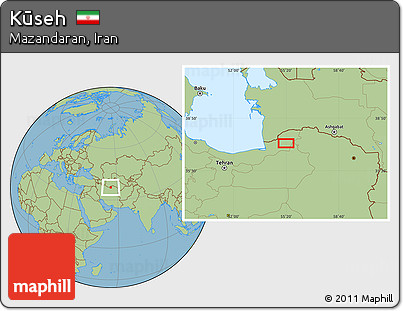 Savanna Style Location Map of Kūseh