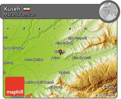 Physical Map of Kūseh