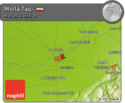 Physical Map of Mollā Taqī