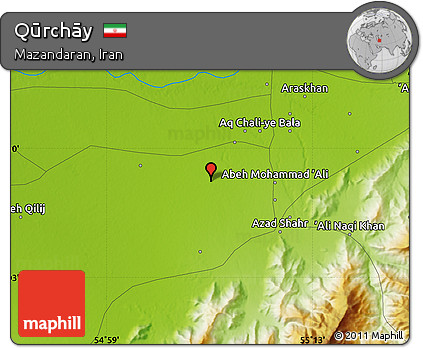 Physical Map of Qūrchāy