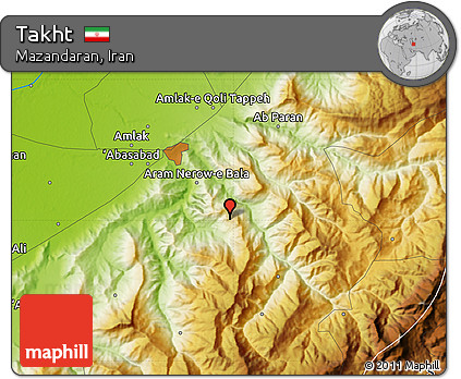 Physical Map of Takht