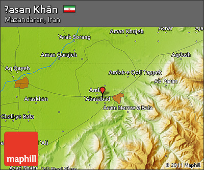 Physical Map of Ḩasan Khān