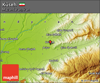 Physical Map of Kūseh