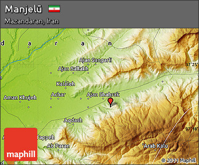 Physical Map of Manjelū