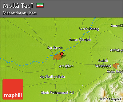 Physical Map of Mollā Taqī