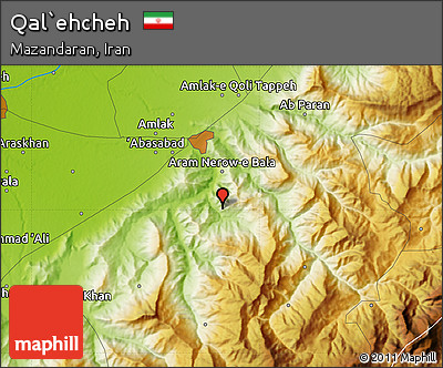 Physical Map of Qal`ehcheh