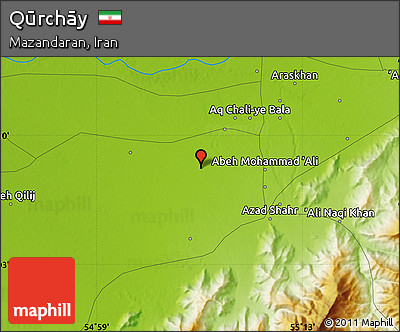 Physical Map of Qūrchāy