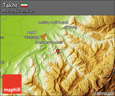 Physical Map of Takht