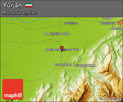 Physical Map of Yūrjān