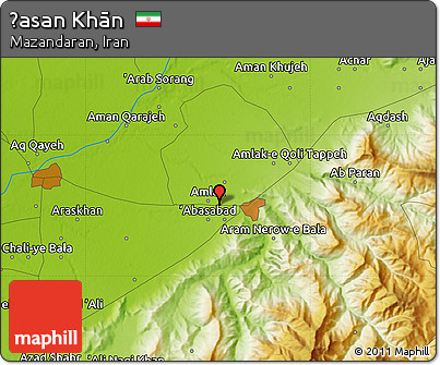 Physical Map of Ḩasan Khān