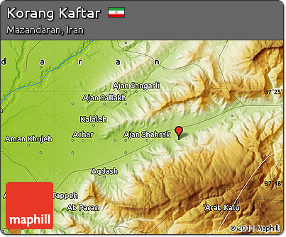 Physical Map of Korang Kaftar