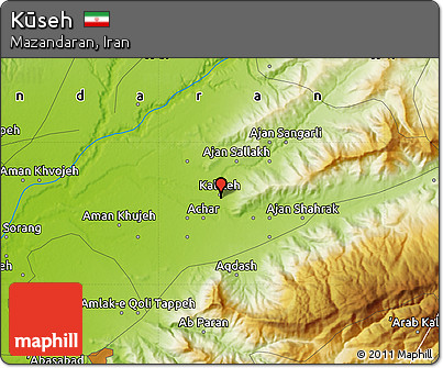 Physical Map of Kūseh