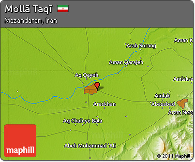 Physical Map of Mollā Taqī