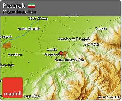 Physical Map of Pasarak