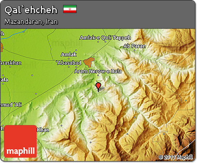 Physical Map of Qal`ehcheh