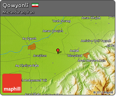 Physical Map of Qowyonlī