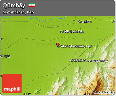 Physical Map of Qūrchāy