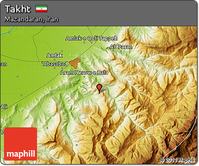 Physical Map of Takht