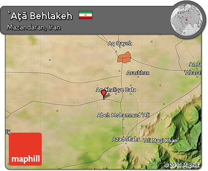 Satellite Map of `Aţā Behlakeh