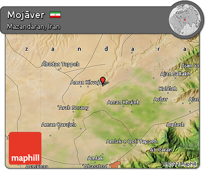 Satellite Map of Mojāver