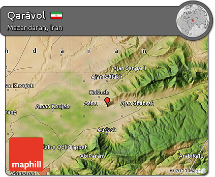 Satellite Map of Qarāvol