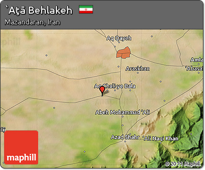 Satellite Map of `Aţā Behlakeh