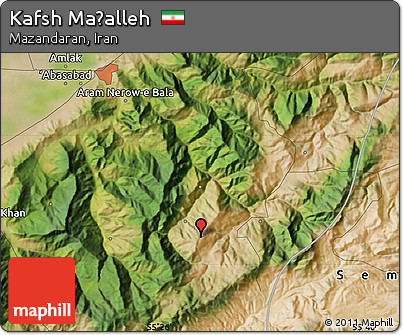 Satellite Map of Kafsh Maḩalleh