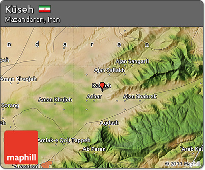 Satellite Map of Kūseh