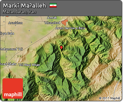 Satellite Map of Markī Maḩalleh