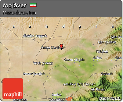 Satellite Map of Mojāver