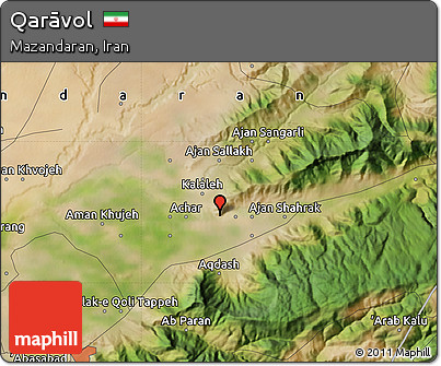 Satellite Map of Qarāvol