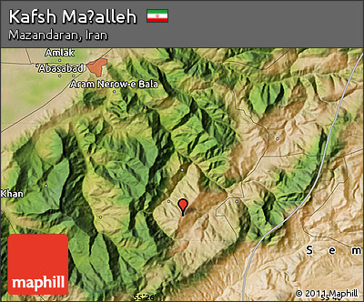 Satellite Map of Kafsh Maḩalleh