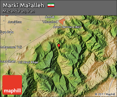 Satellite Map of Markī Maḩalleh