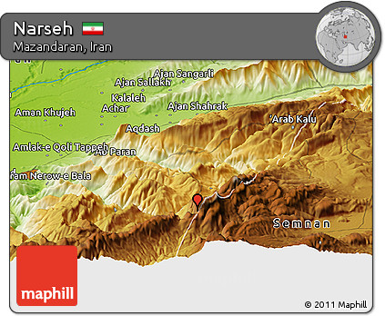 Physical Panoramic Map of Narseh