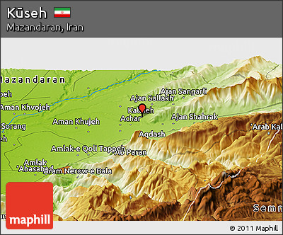 Physical Panoramic Map of Kūseh