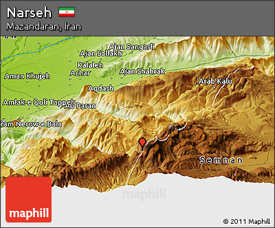 Physical Panoramic Map of Narseh