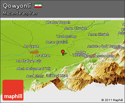 Physical Panoramic Map of Qowyonlī