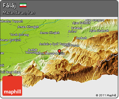 Physical Panoramic Map of Fālāj